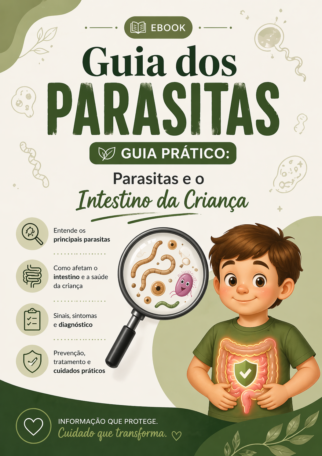Capa do guia Parasitas e o Intestino